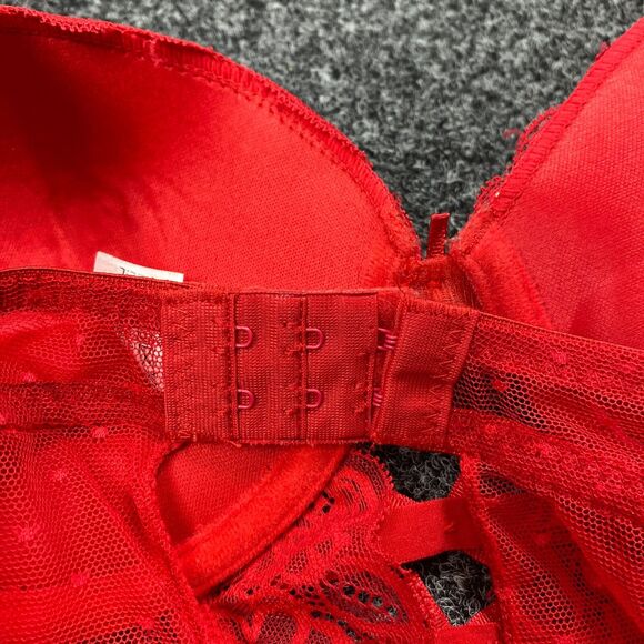 Sexy Lingerie Lace Mesh Teddy Bustier Bodysuit Fandango Red Piece Size Large - Picture 2 of 7
